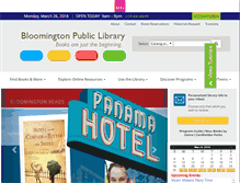 Tablet Screenshot of bloomingtonlibrary.org